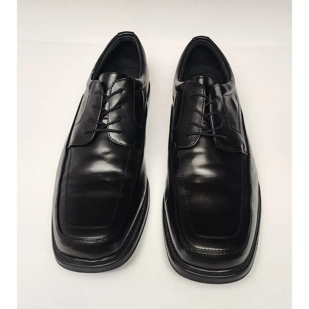 Dexflex Comfort Memory Foam Mens Leather Oxford Black Dress Shoes Size 14